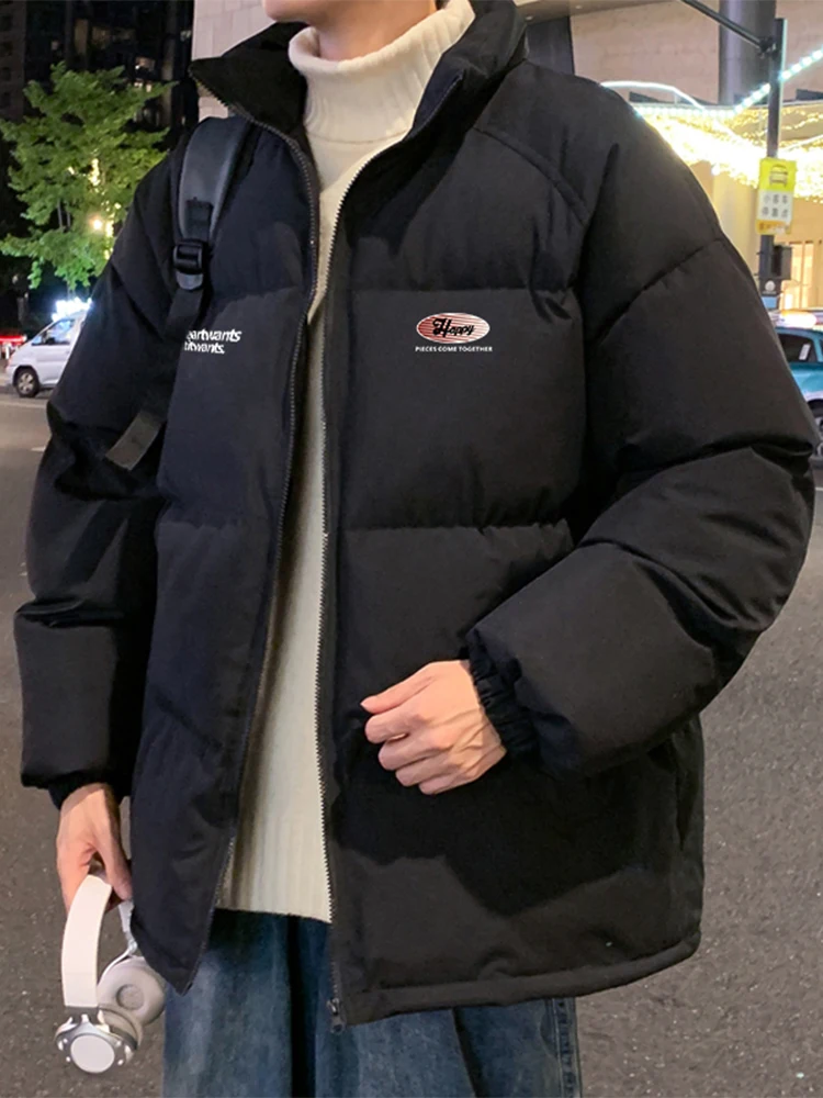 

Мужская утепленная хлопковая куртка с воротником-стойкой, ветрозащитная, зимняя верхняя одежда, повседневная, молодежная, популярная модель