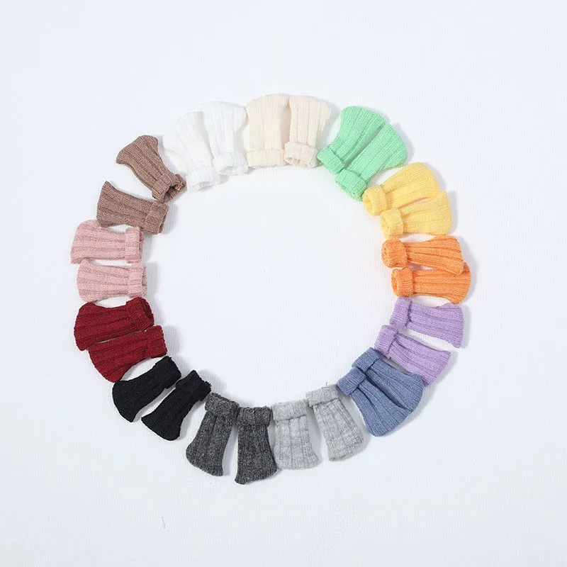 Ob11 Doll Socks with Threaded Edges Molly Short Socks