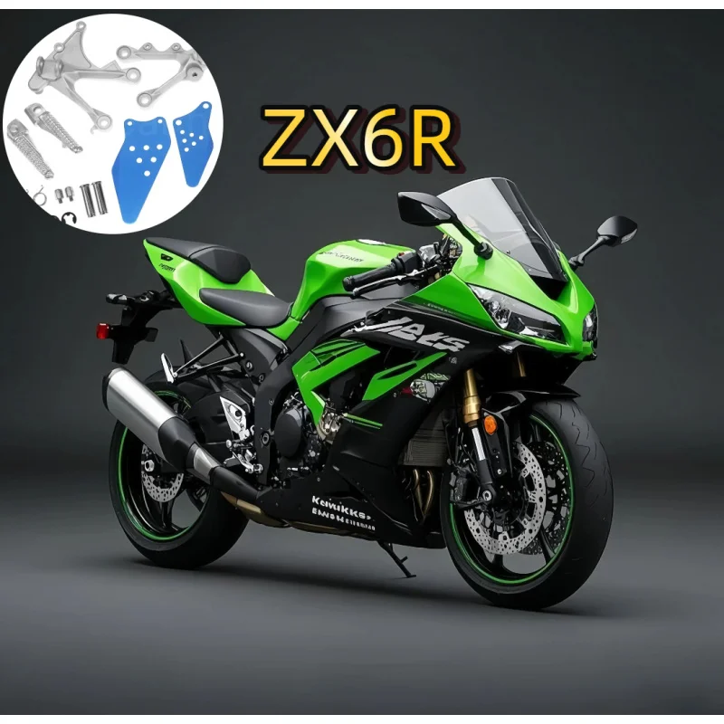 

Front Rider Foot Pegs Bracket Set For KAWASAKI Ninja ZX6R 2009-2023 ZX636 2013 2014 2015 2016 2017 2018 2019 2020 Motorcycle