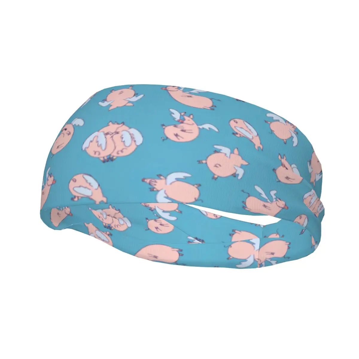 

Спортивная повязка на голову для летающих свиней, фитнес-повязка для пота, впитывающая повязка для волос для езды на велосипеде и бега