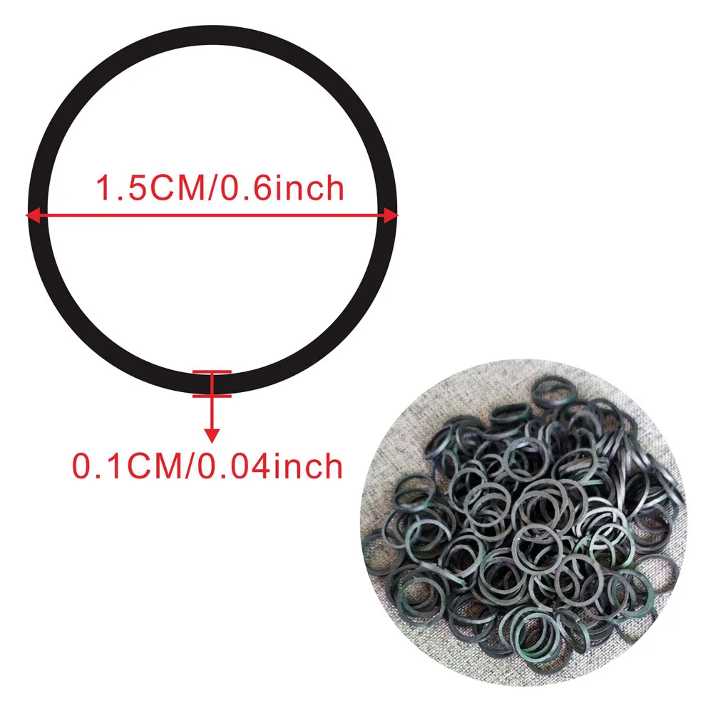 2000 Pcs Black O Rings Elastic Rubber Bands Stretchable Latex Rings Supplies For Home Stationery Office Package Stretchable Band