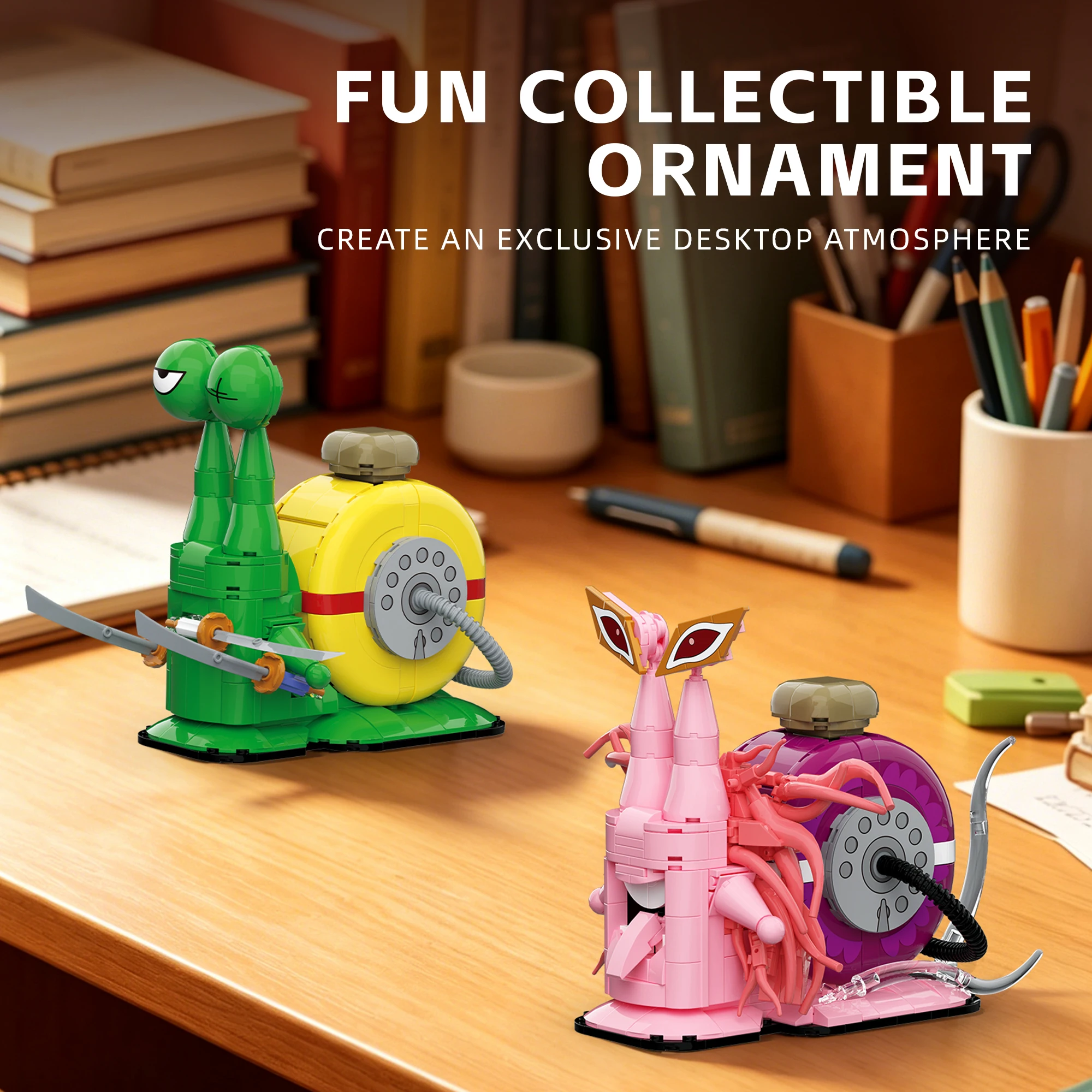 

560pcs Funny Snail Model Building Blocks DIY MOC Creative Ocean Animation Figure Bricks Desktop Decor Toy Kids Adults Xmas Gift⁠