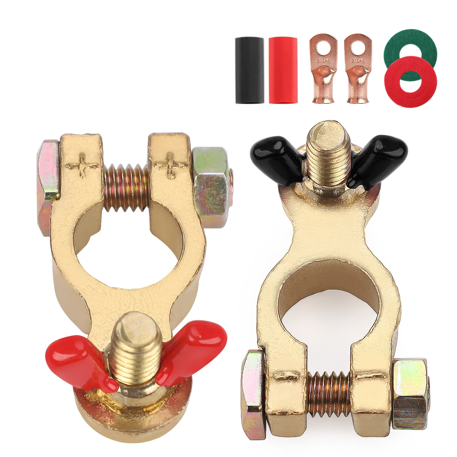 Pure Copper Car Battery Terminal Connector, Top Post Clip for Auto Truck RV Boat, Positive Negative Battery Cable Ends wholesale