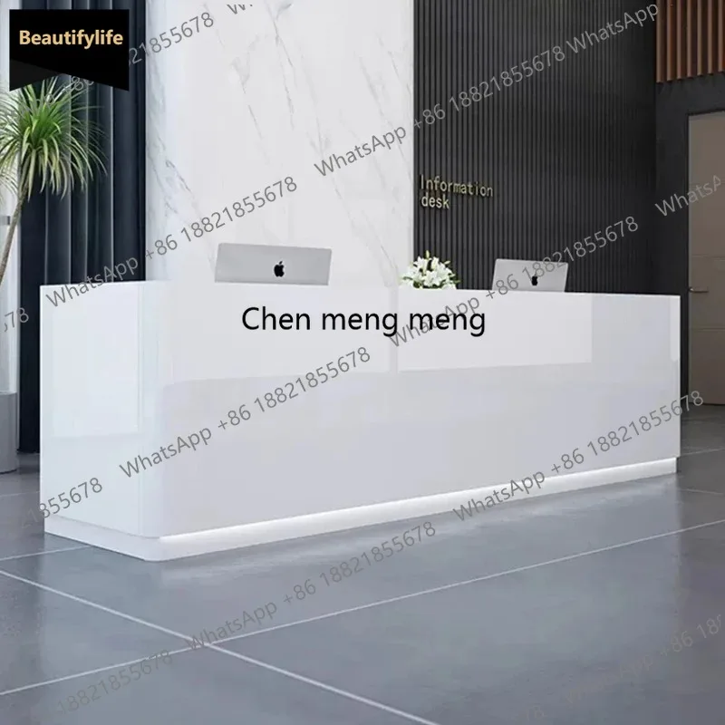 

D80 Simple Checkstand Reception Desks Front Desk Counter Modern Reception Desks Vevor Artificial Board Furniture