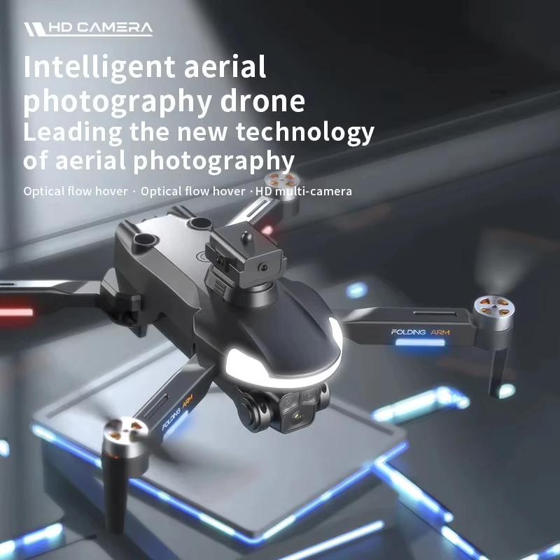 GPS Drone with 4K FPV Camera Obstacle Avoidance Night Flight LED Lights Large Screen Remote Control Toy Aerial Photography