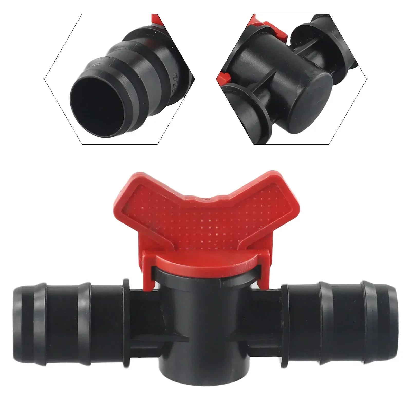 

1pcs PP-B Shut-Off Valve Ball Valve Connector Plug PE Pipe PN4 Drip Hose 16 20 25 Mm Irrigation Systems From 0°C To 80°C