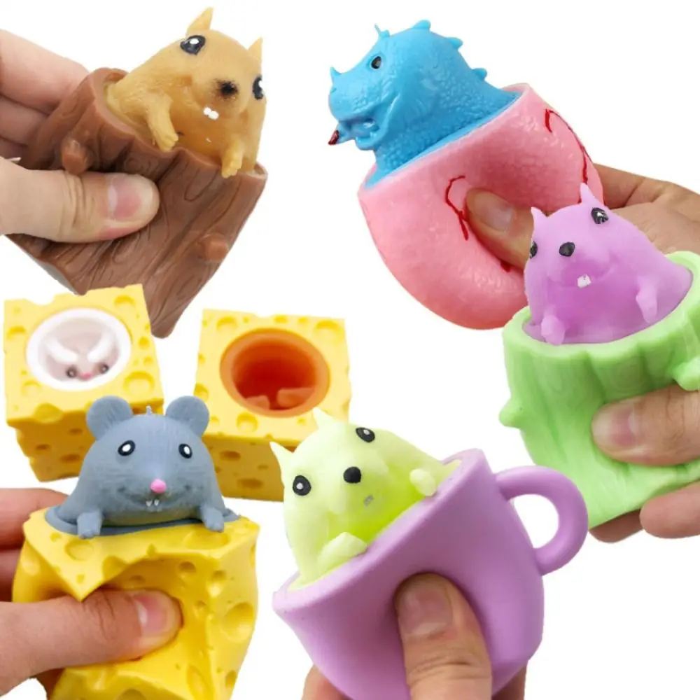 

Pinch Toy Mouse and Cheese Pop Up Mouse and Cheese Tea Cup Squirrel Cabbage Rabbit Cabbage Pig Random Color Kids Gift