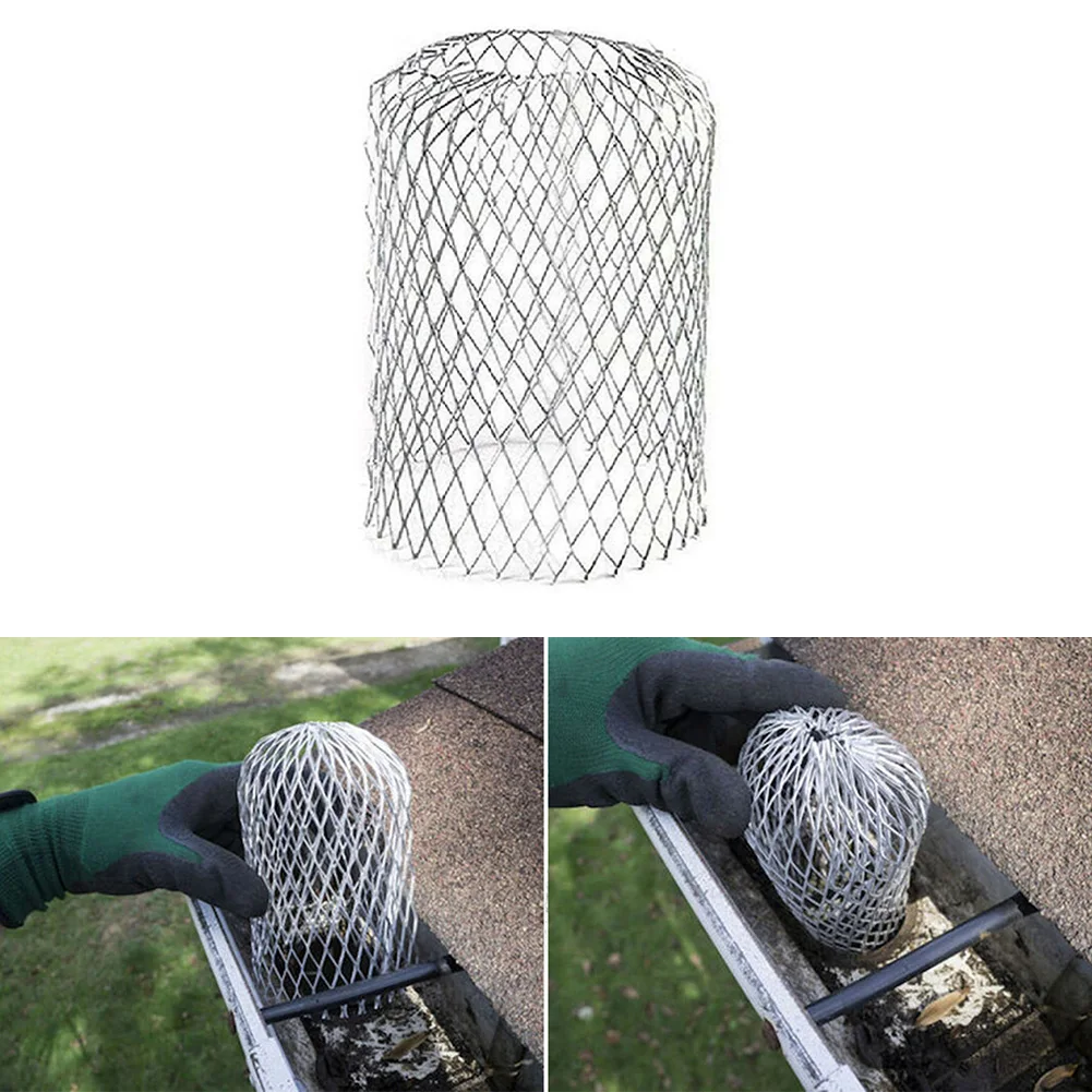 Gutter Cover Metal Mesh Gutter Leaf Debris Mud Trap For Drain Pipe Cover Downpipe Flexible FIlter Accessories