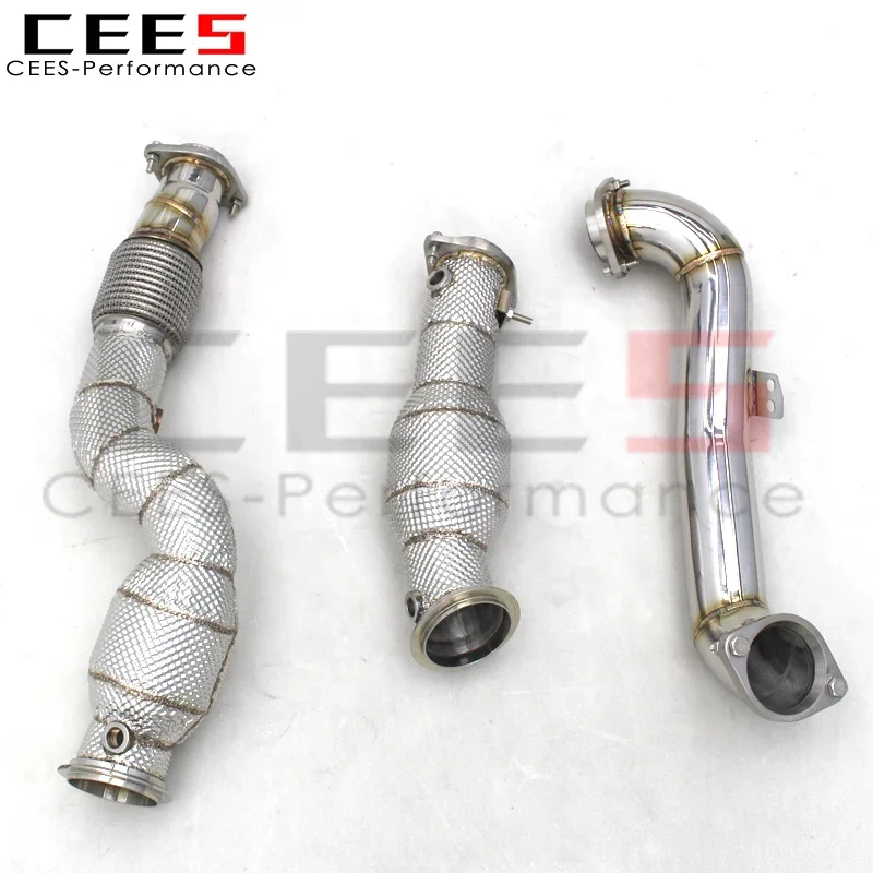 CEES Exhaust Downpipe Catalytic converter with catalyst High flow catted downpipe Exhaust Pipe For BMW M2 G87 3.0T 2023