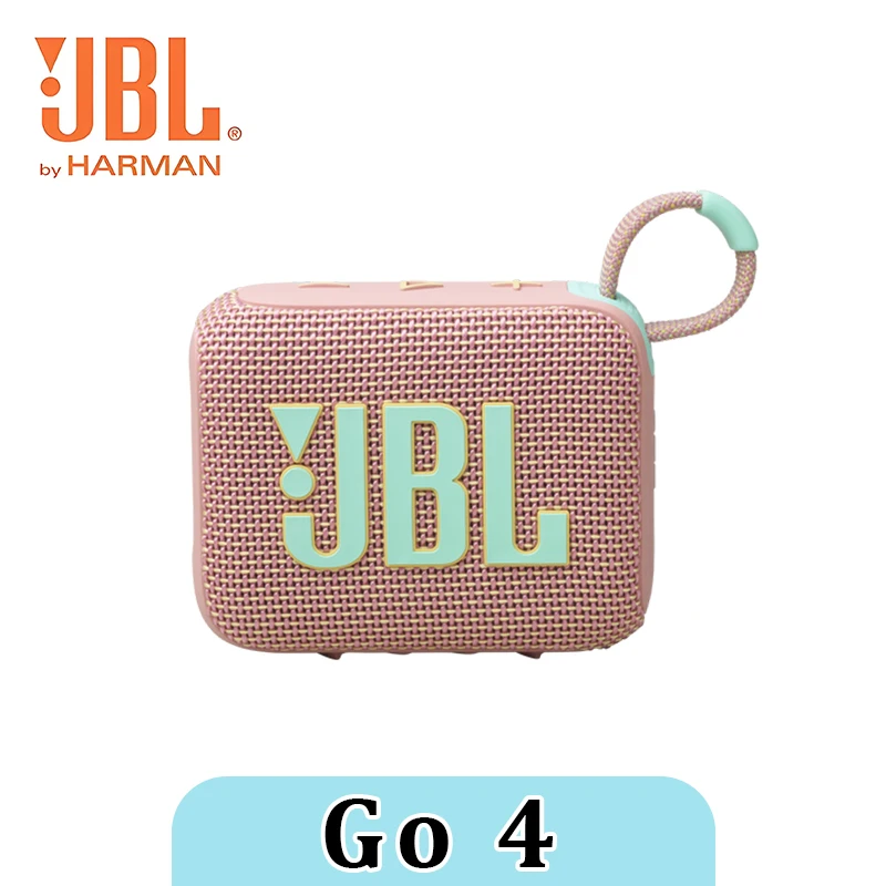 JBL GO4 Rosa, Altavoz Bluetooth Inalámbrico de Cuarta Generación, Subwoofer, Portátil, Resistente al Agua, para Exteriores, Camping y Ciclismo
