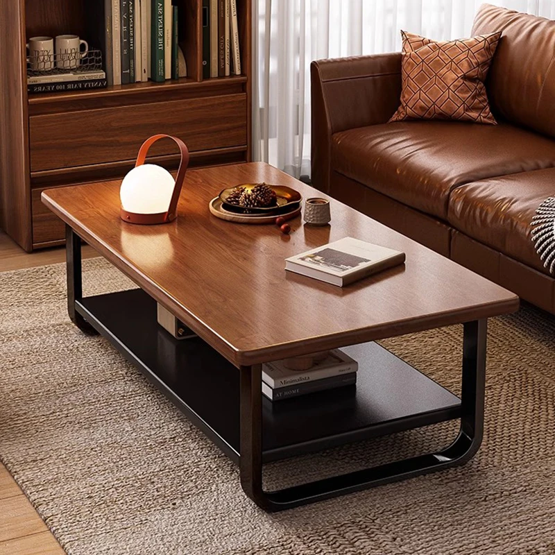 -hhLuxury Metal Coffee Tables Wood Modern Simple Minimalist Square Coffee Tables Glam Unique Table Basse Living Room Furniture*