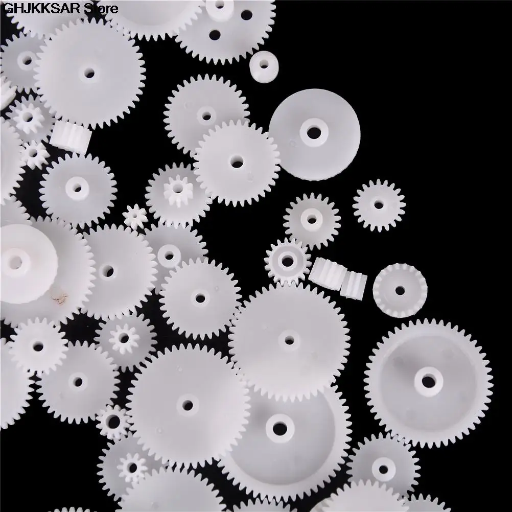 58 Styles Toothed Wheels Gears Plastic All Module 0.5 Robot Parts DIY 58Pcs