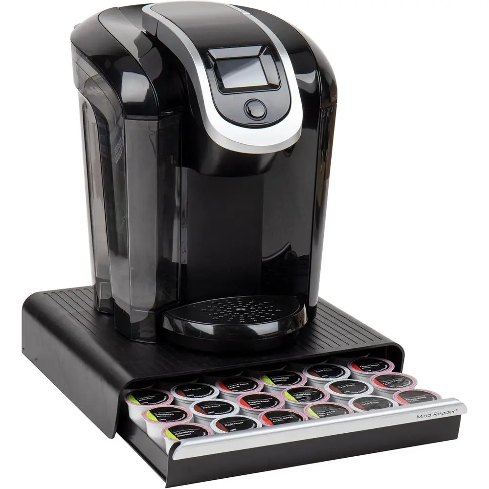 

Single Serve Coffee Pod Dispenser, 36-Pod Capacity, Black Countertop Organizer Base