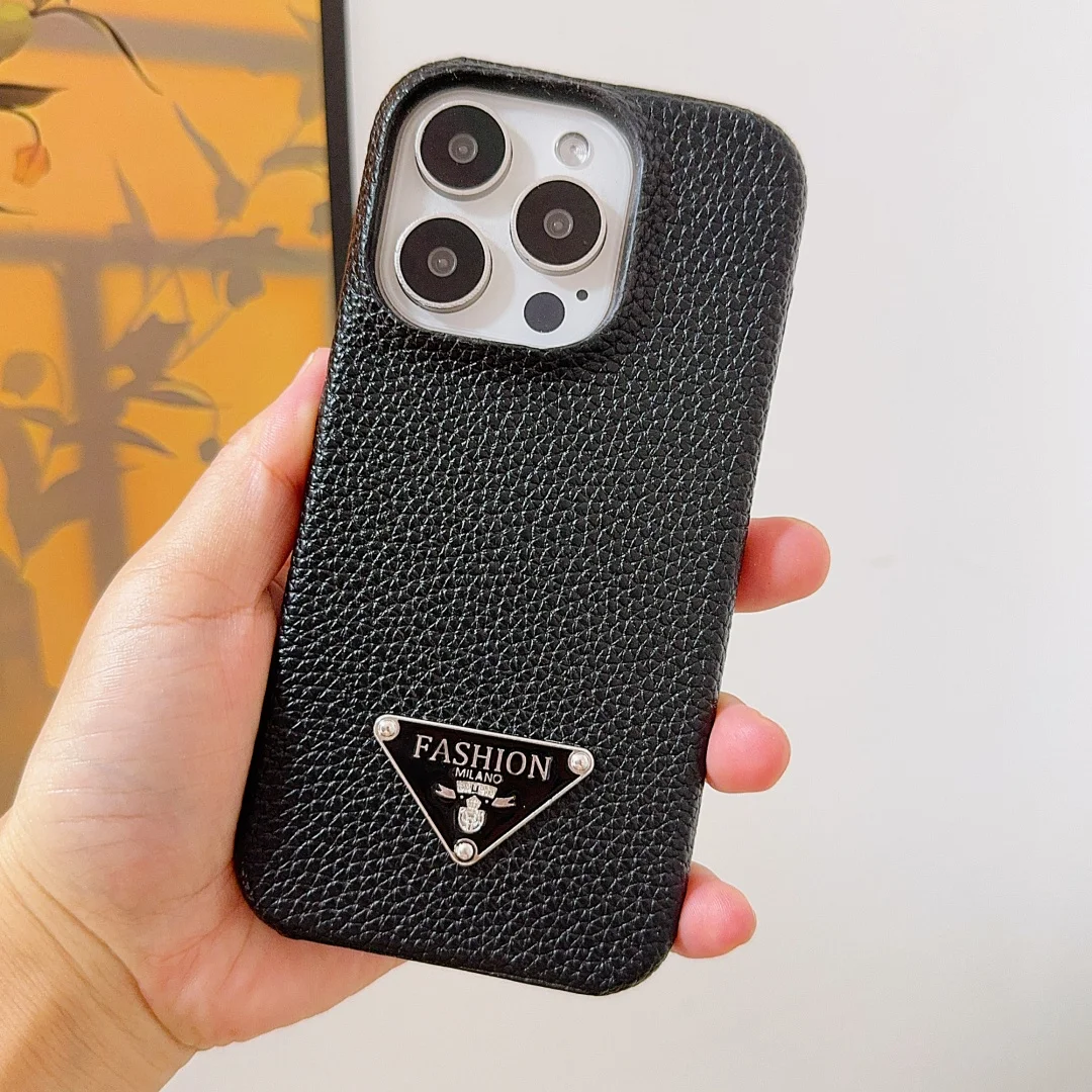 

Fashion standard Semi-enclosure pu leather Case for iPhone 17 16 15 14 Phone Cover 17 16 13 Pro MAX Hard Shockproof Back Funda