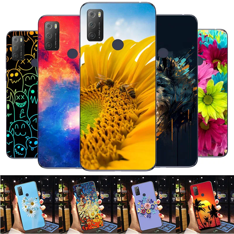 For Alcatel 1S 3L 2021 6025A 6025H 6025H_EEA 6025D 6025D_EEA 6056H 6056D Case Soft Silicone Luxury Marble Coque Cover