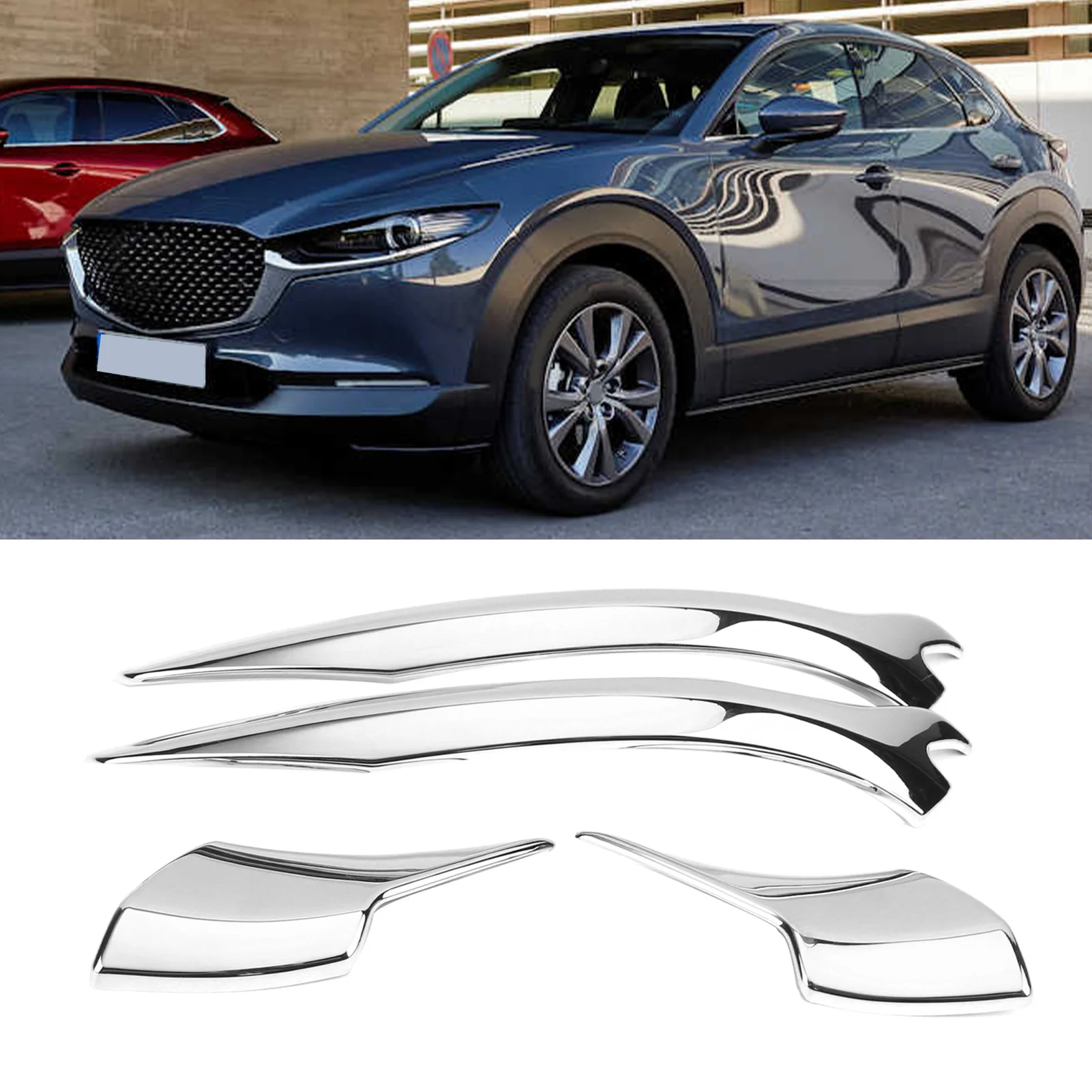 Накладка на боковое зеркало заднего вида для Mazda CX-30 2020-2021 - Левая (со стороны водителя) внешняя накладка на зеркало, аксессуар для тюнинга