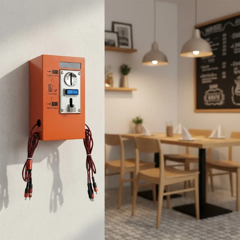 Tecnologia 3 in 1 USB Charger Cable Cheap Coin-Operated Phone Mobile Charging Vending Machine Charger Service in Restaurants