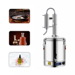 30L Alcohol Brewing Distiller Alcohol Whisky Moonshine Still Stainless Steel Still Whisky Beer Brandy Essential Oil Extractor