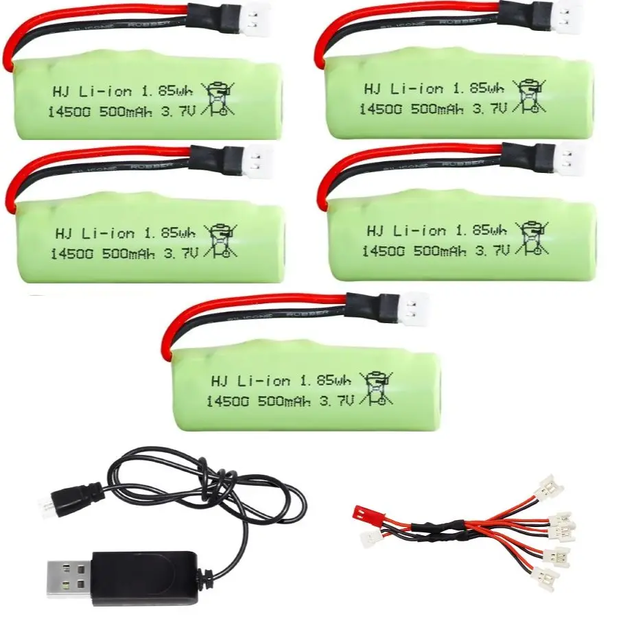 SM/JST/XH2.54 wtyczka 3.7V 500mAh akumulator litowo-jonowy 14500/ładowarka USB do R/C kaskaderskich samochodów/R/C Twist-samochody pustynne R/C