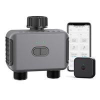 Tuya Smart Garden Watering Timers 2 Outlet Sprinkler Drip Irrigation Controller Water Valve Rain Delay Programmable Controllers