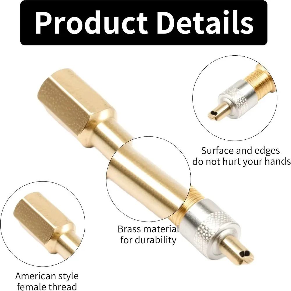 Replacement Part Brass Tire Valve Extension 50-200mm Anti Rust Tyre Inflator Adaptor Tyre Valve Extender Car Tires