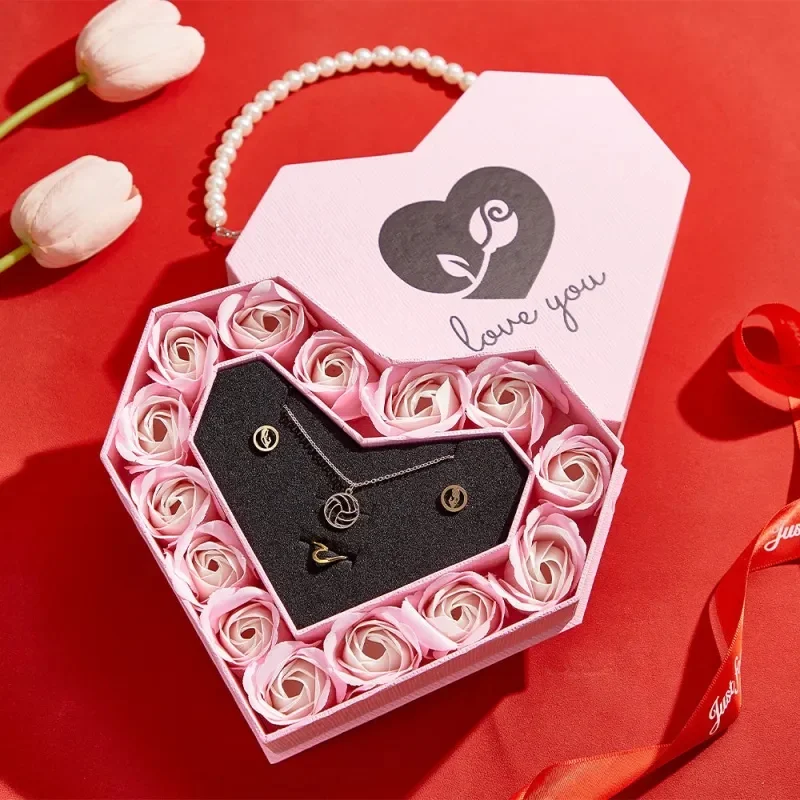 

Romantic Heart Shaped Handheld Jewellery Gift Box Valentine's Day Gift Heart Shaped Flower Box Flower Bouquet Packing Boxes