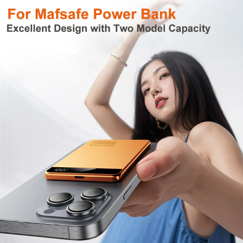 2026 NEW 10000mAh Power Bank Super Fast Charging PD20W Magnetic Qi Wireless Charger for Magsafe iPhone Samsung Xiaomi Power Bank view 6