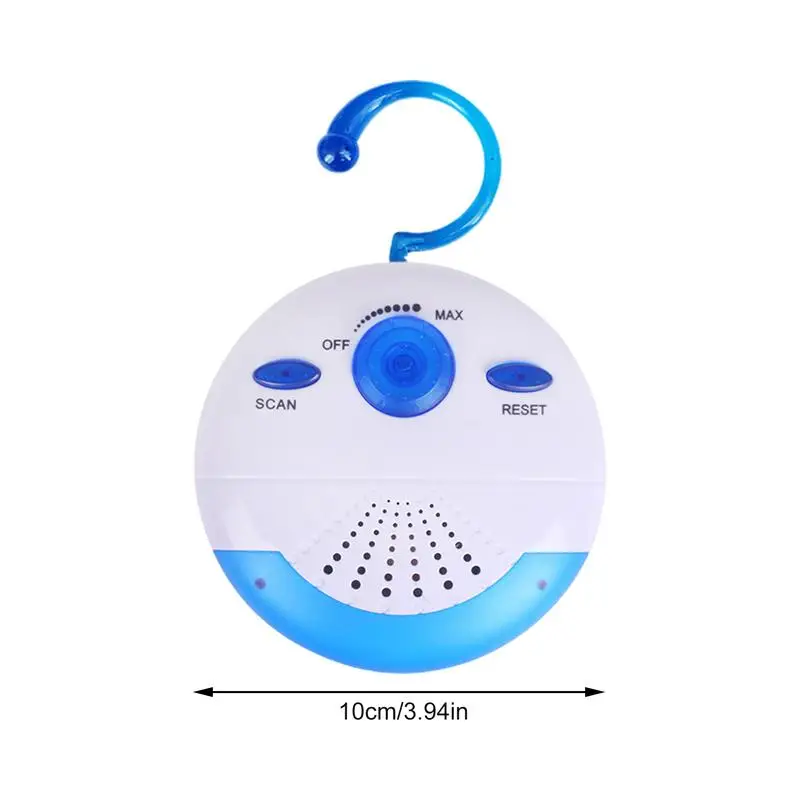 FM Pocket Radio Mini Speakers Outdoor Accessories Shower Radios 88-108Mh FM Radio With Hook Battery-Powered Waterproof For Tub