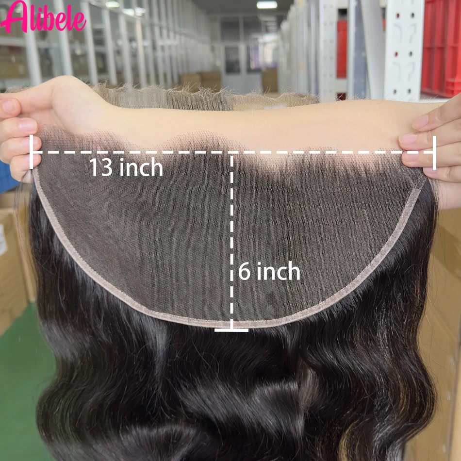 13X6 HD Lace Frontal Only Malaysia Virgin Hair Body Wave HD Lace Front Closure 150% Density Pre-Plucked Hairline  Natural Color