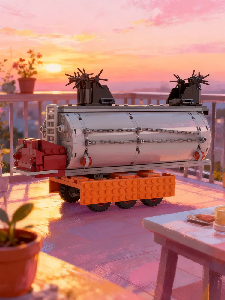 486 pièces MOC Road Warrior Mad Max pétrolier voitures modèle blocs de Construction Construction cadeau de noël jouets bricolage idée créative éducation