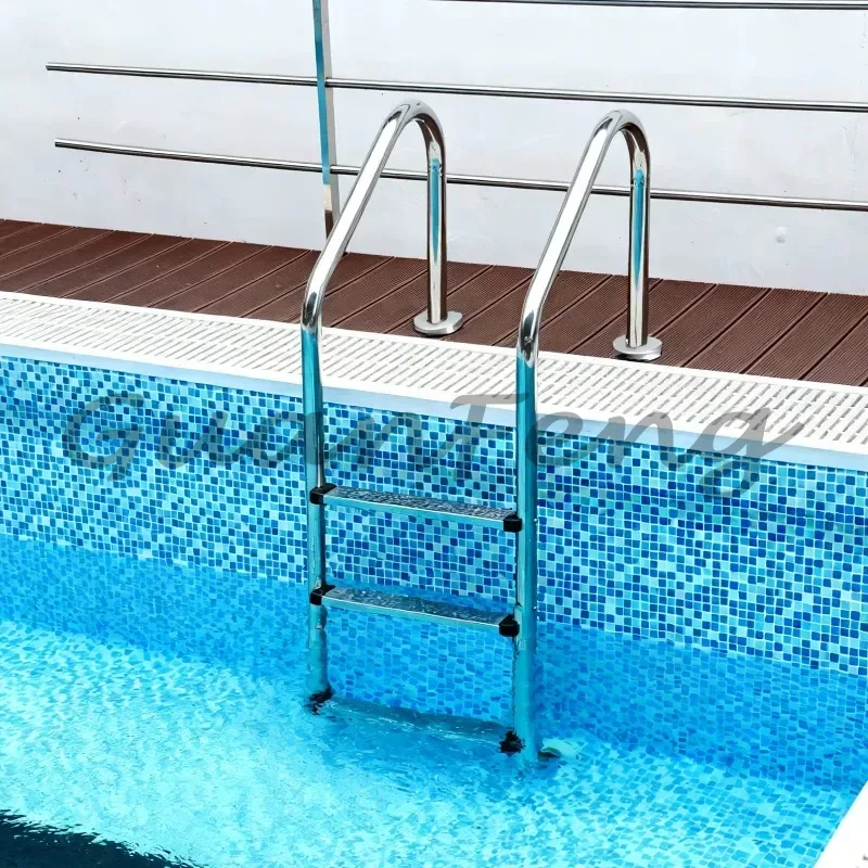 316 Stainless Steel Underwater Pool Ladder, 1.0mm Thick Non-Slip Swimming Pool Access Ladder, No Pre-embedding Required