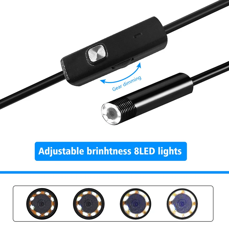 DDCAMERA 1080P USB Endoscoop Inspectiecamera 3 in 1 USB/Micro USB/Type-C Endoscoop Camera Borescope met LED-verlichting