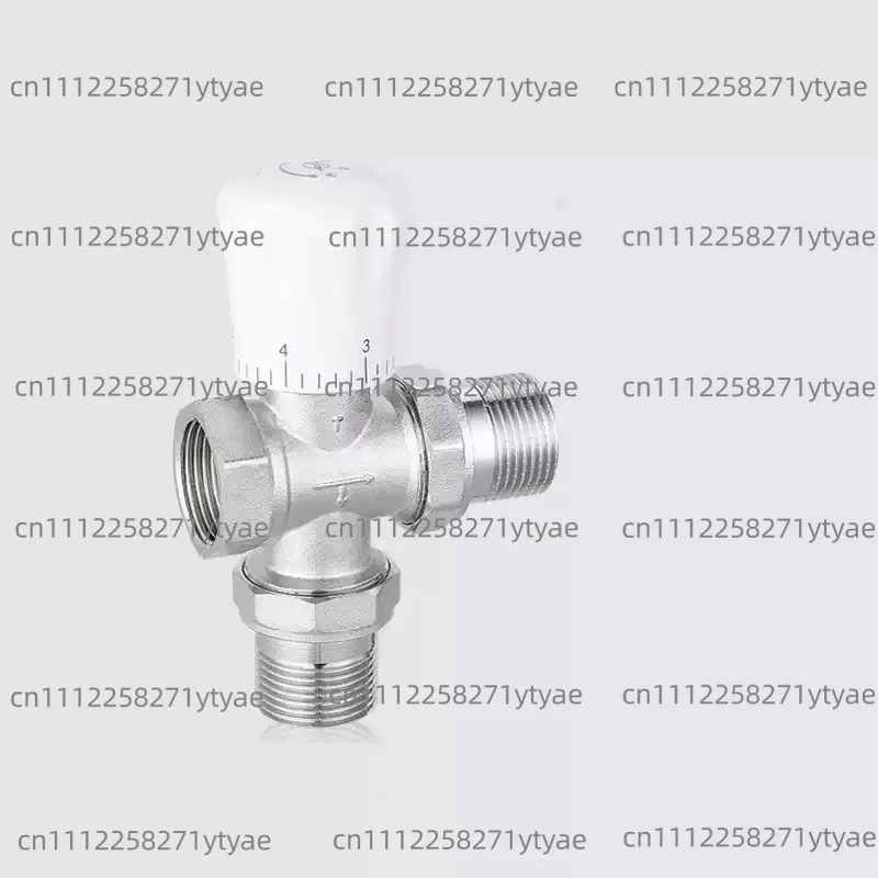 Brass Vertical Threaded Three-Way Thermostatic Valve DN20; Manual Radiator Control Valve DN25