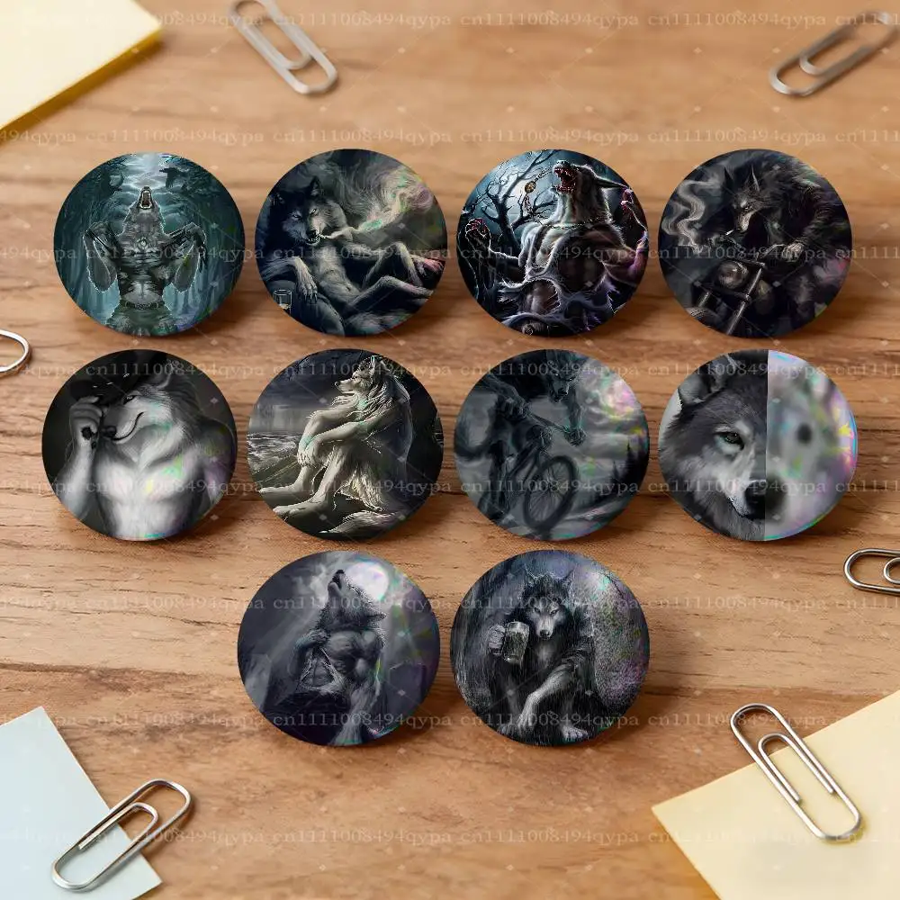 S-Sigma Wolf Alpha Button Pin Single Pack Anime Merch for Ita Bags Badge Collectible Buttons