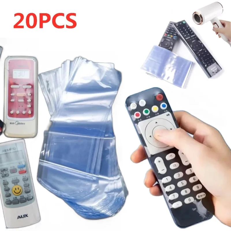 5/10/20PCS Transparent Shrink Film Bag Anti-dust Protective Case Cover For TV Air Conditioner Remote Control Skin Shrink Plastic