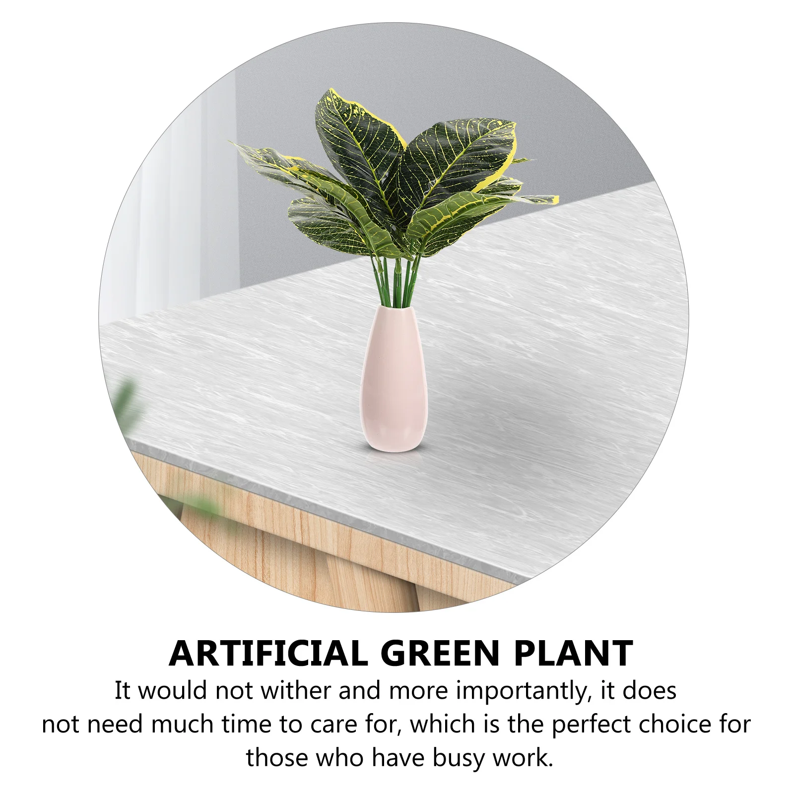 

6Pcs Artificial Green Plant Simulation Leaves Bonsai Indoor Outdoor Decoration Desktop Ornament High Simulation Natural Color