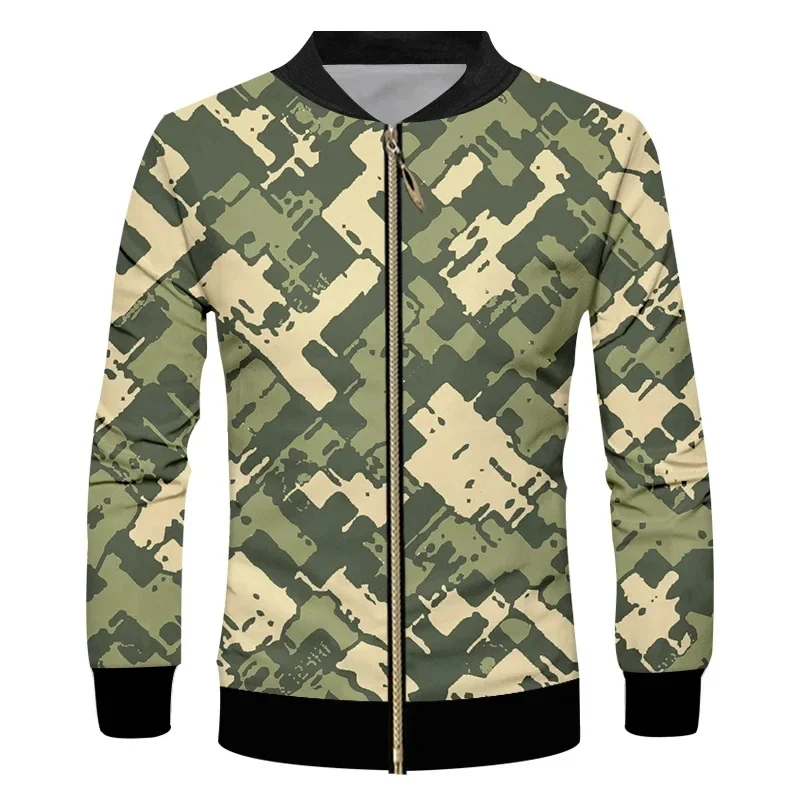 

Camouflage Series Jacket Baseball Jacket Versatile All Season Fashion Jacket College Style Splicing Casual Korean Clothing MD3