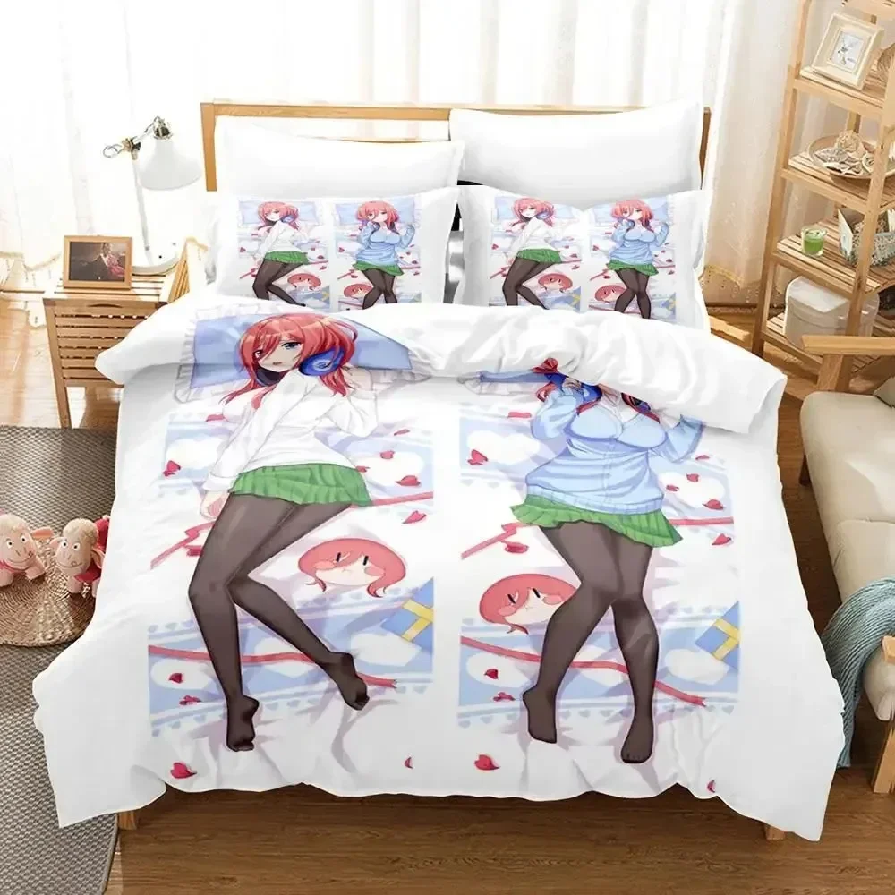 Anime Quintessential Quintuplets Supplies Set Duvet Cover Set Bedding Sets Adults Bed With Pillowcases No Filling Birthday Gifts