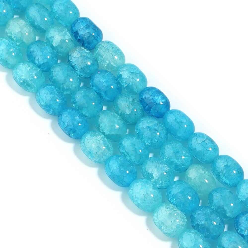 Ongeveer 28 stks 10x14mm Kleurrijke Glazen Kralen Vat Vorm Losse Spacer Kralen Voor Sieraden Maken DIY Armband ketting Accessoires