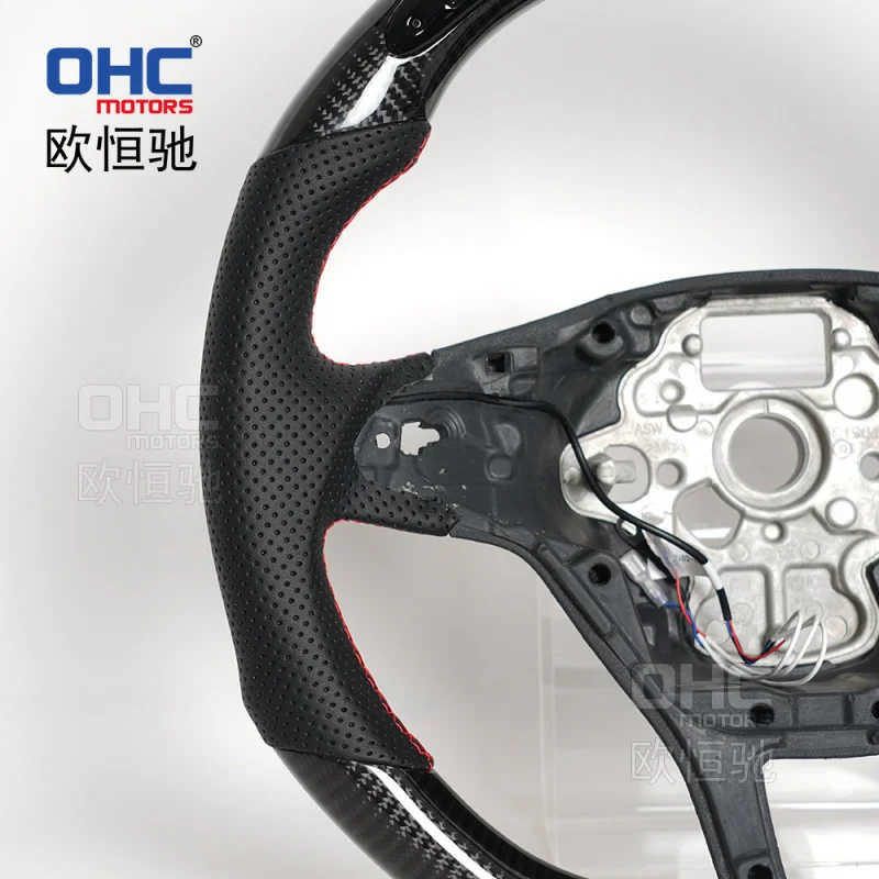 For Lingdu modification of the steering wheel of the 2016 German with real carbon fiber LED smart sports