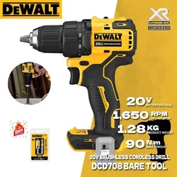 DEWALT Cordless Compact Drill Driver DCD708B Bare Tool ATOMIC 20V Brushless Compact DCD708 Cordless Drill Driver Kit Power Tool