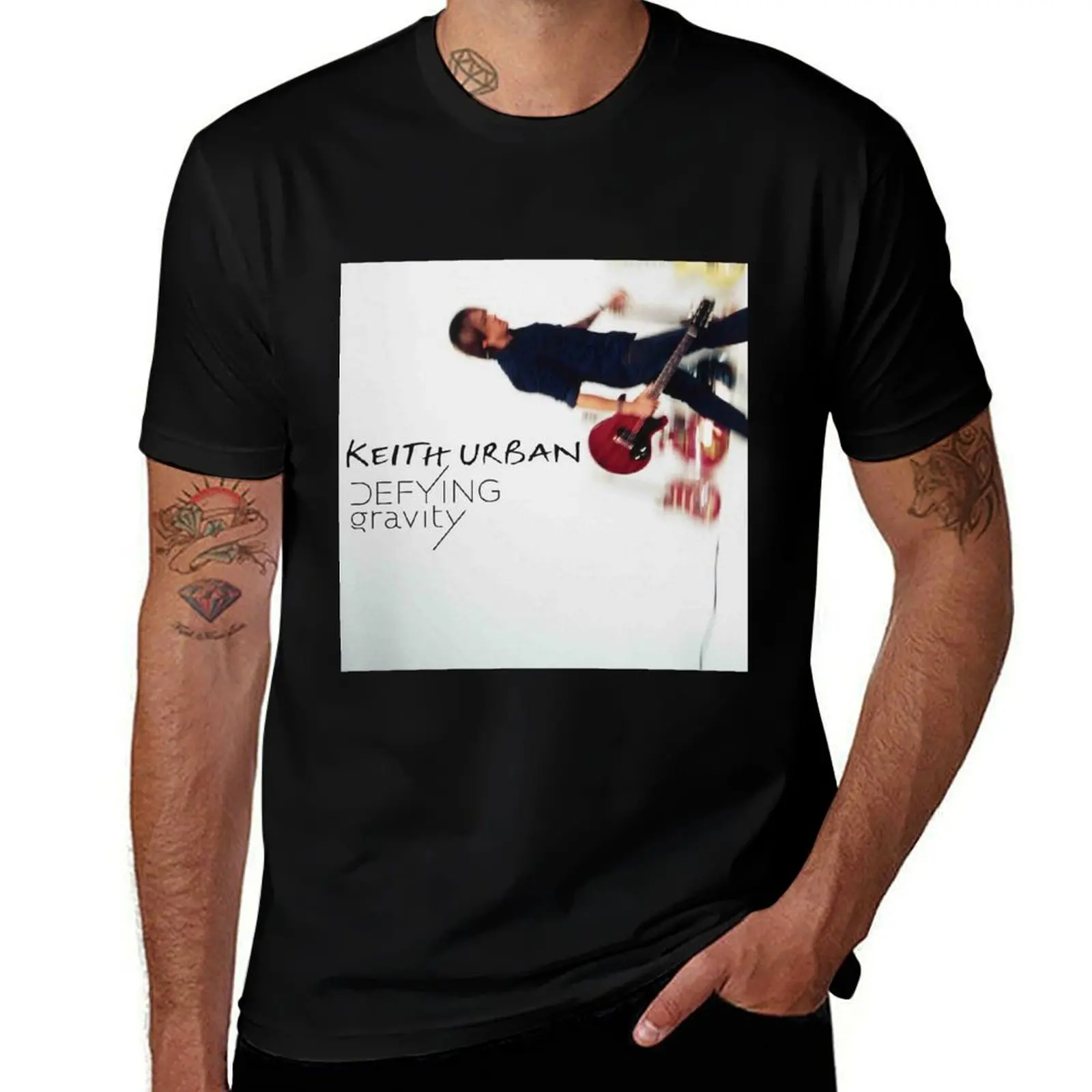 Keith Urban Defying gravity T-Shirt Work Wear Simple Tee Shirt T-Shirt