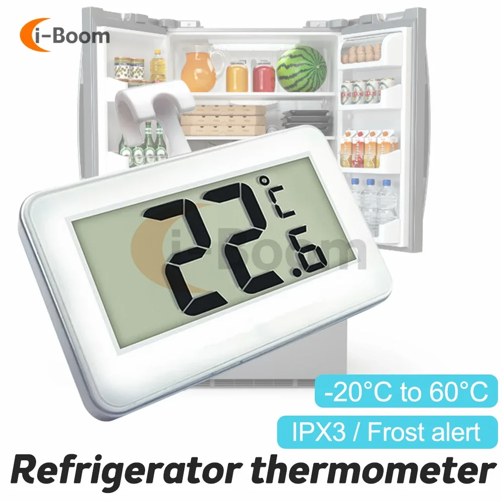 Electronic Thermometer Refrigerator Temperature Monitoring Instrument Magnetic Thermometer 4~7.9 Degree Celsius Automatic Alarm