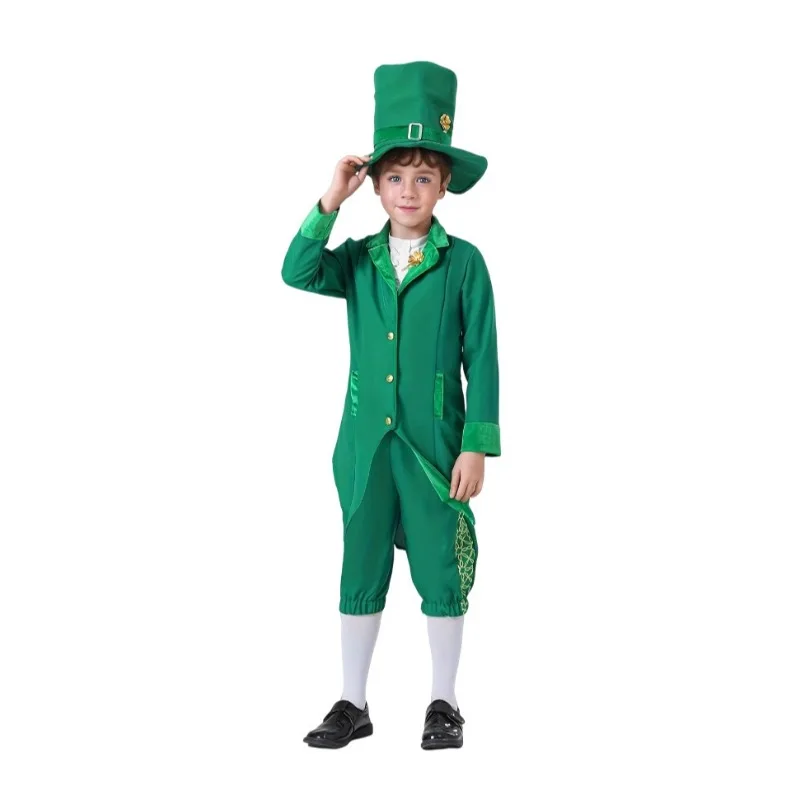 Children's St Patrick's Day Ethnic Costume Irish Boy Stage Performance Cosplay Outfit