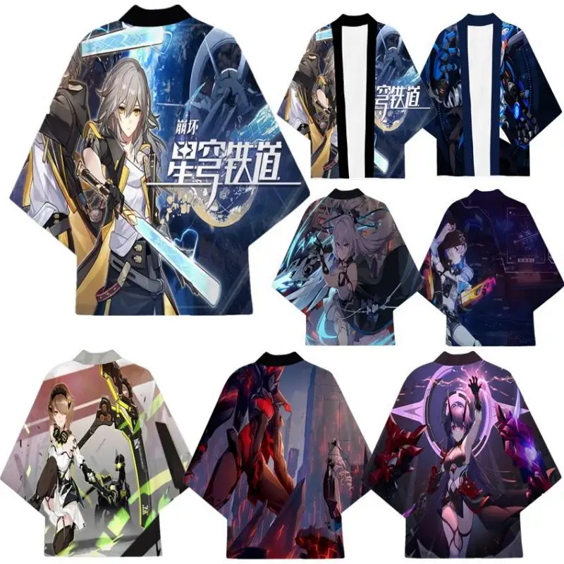 Color Cosplayer Anime Haori Cloak Men Cosplay Top Honkai: Star Rail Game Cosplay Costume Loose Cardigan Japanese System Jacket