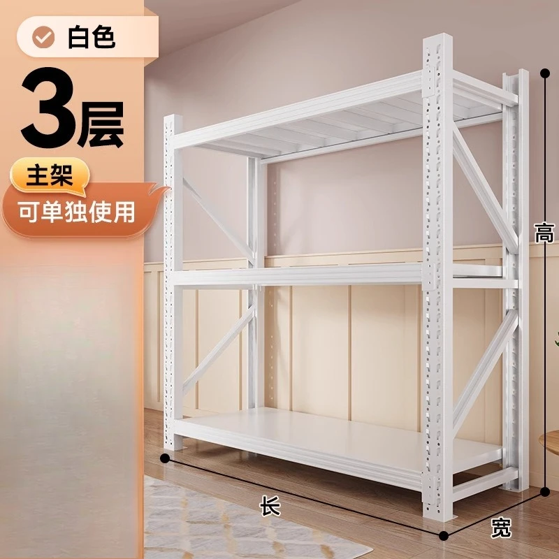 أرفف منزلية سميكة للغاية، رفوف تخزين متعددة الطبقات، رفوف بقالة من الأرض إلى السقف، شرفة المستودعات