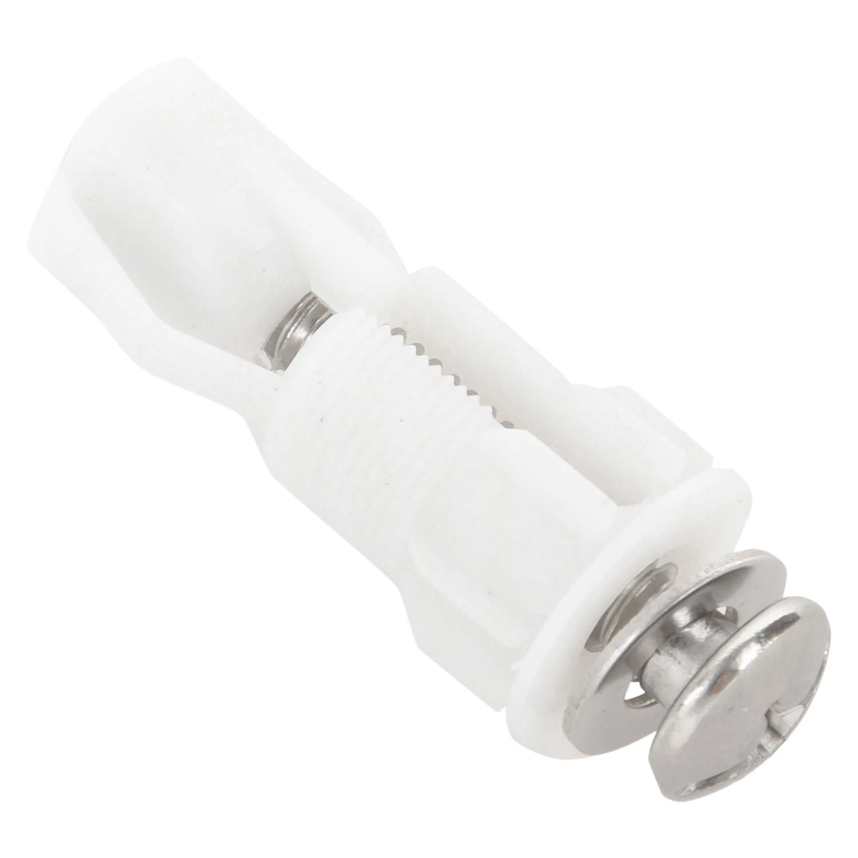 DT17 6 Pack Toilet for Seat Hinges Screws WC Hole Fixing Easy Installation White Nylon Metal