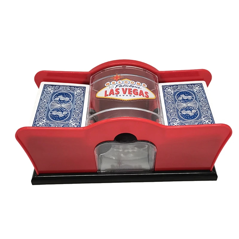 Manual Card Shuffler Poker Shuffle Machine Cards Holder Easy Hand Cranked System Card Shuffler