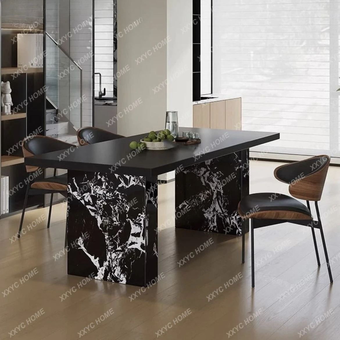 SS Slate dining table  dining table light luxury simple Bauhaus