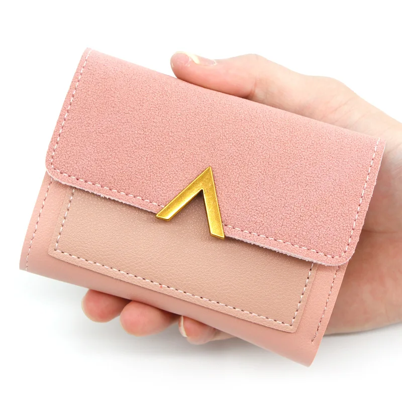 New Simple Short Women Wallets High Quality Card Holder Large Capacity Female Coin Purses  Small Card Bag Wallet For Girls image 5